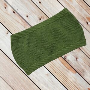VRG GRL size 6 green knit bandeau top